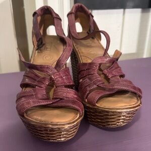 Born Purple Vintage Wedge Sandals